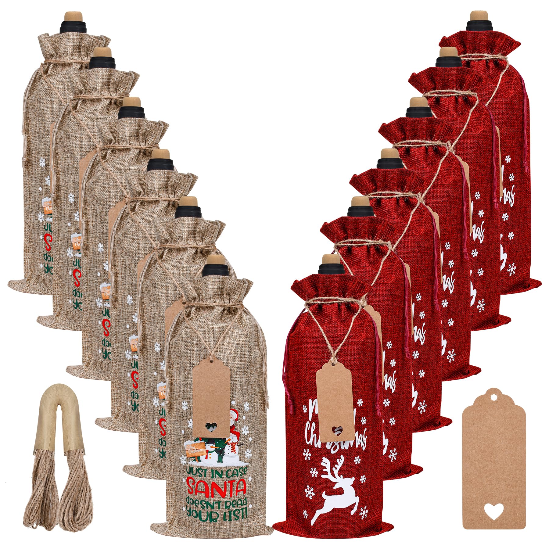 Sailup burlap wine bags for gifting and storage; reusable and breathable.