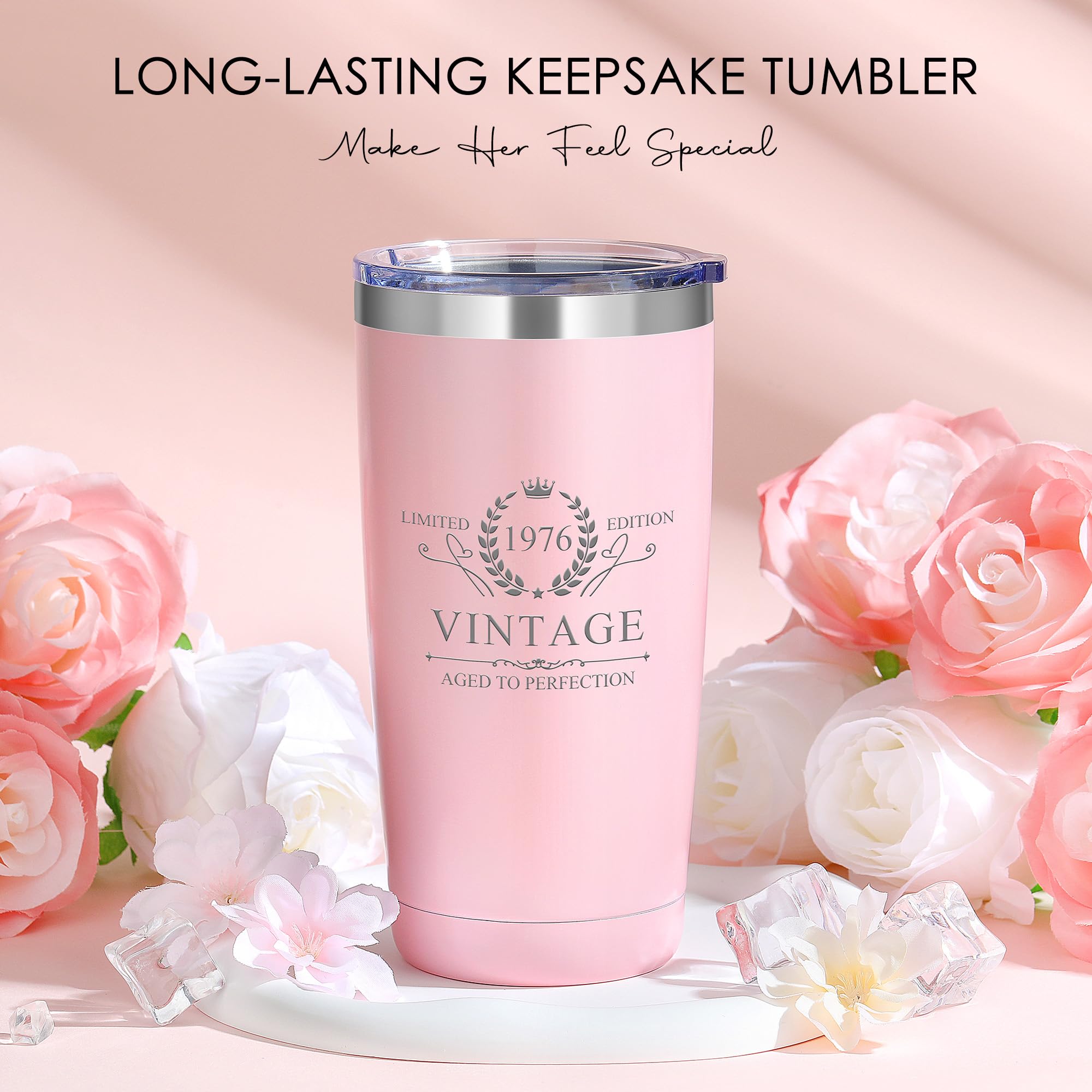 Saineron 50th candle floral scent for a relaxing birthday moment