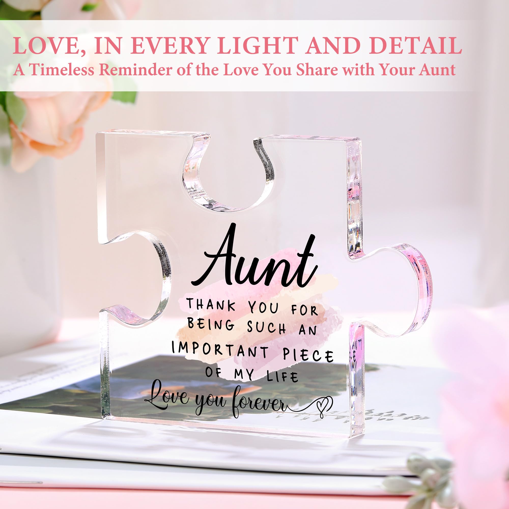 Saineron acrylic puzzle decor plaque with heartfelt words.