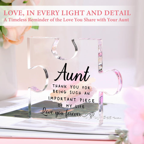 Saineron acrylic puzzle decor plaque with heartfelt words.