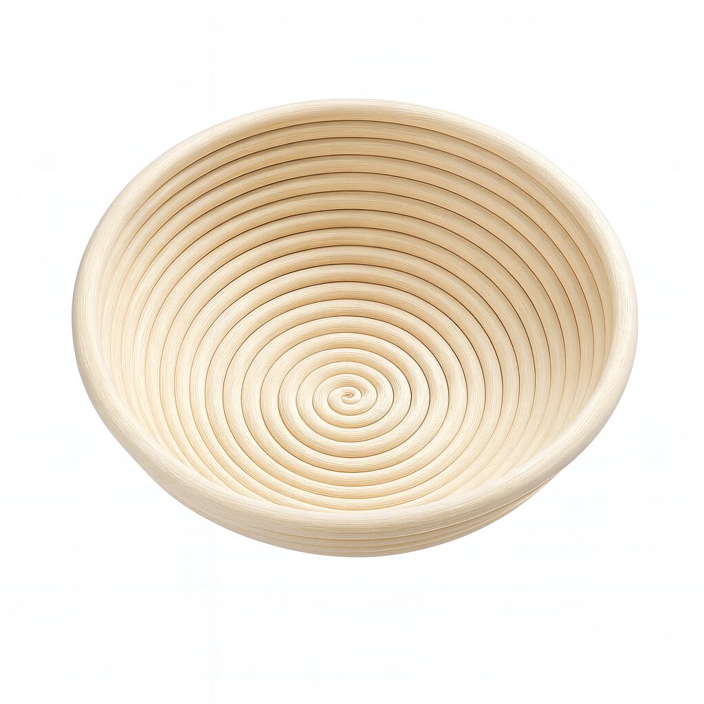 Saint Germain Bakery banneton with liner included for easier cleanup.