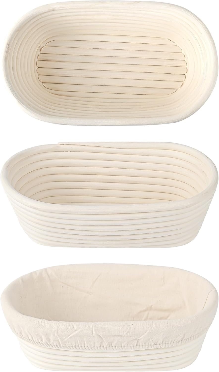 Saint Germain Bakery banneton oval 10inch with liner for easy release