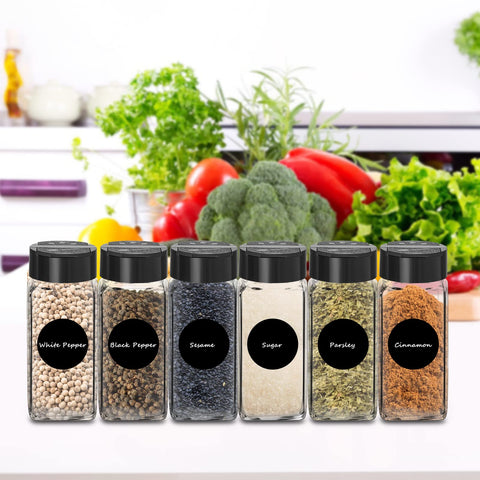 Saiveina black shaker lids provide controlled shaking and precise pouring.