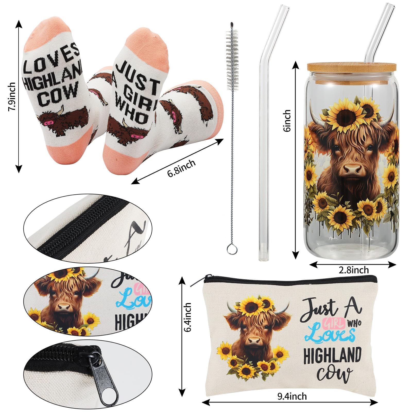 SAIWEILAI ONLINE Highland Cow socks offer soft comfort and machine washability