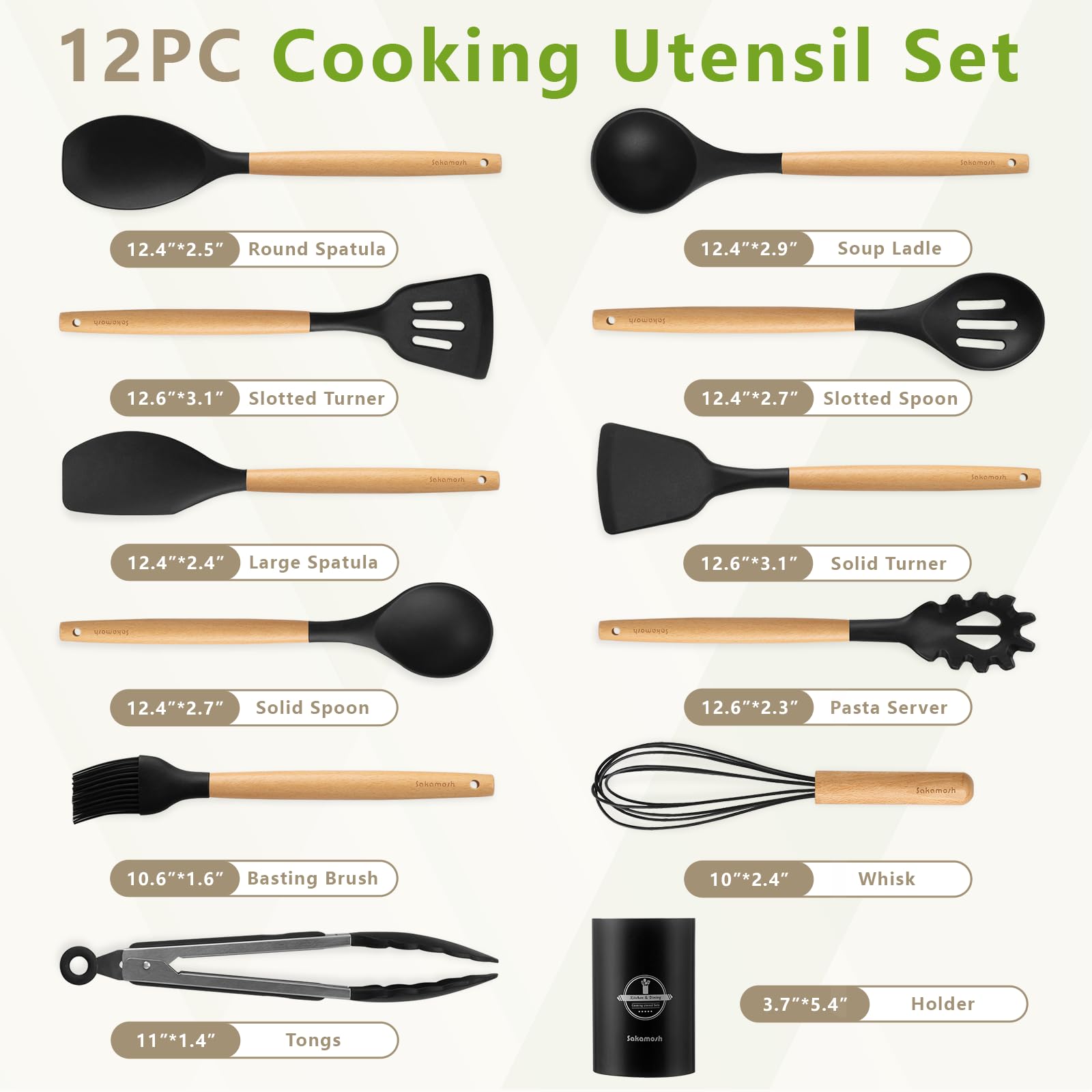 SAKAMOSH silicone spatula for heat resistance and nonstick pan protection.