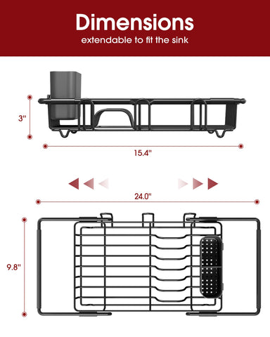 Sakugi sleek black finish saves counter space in small kitchens.