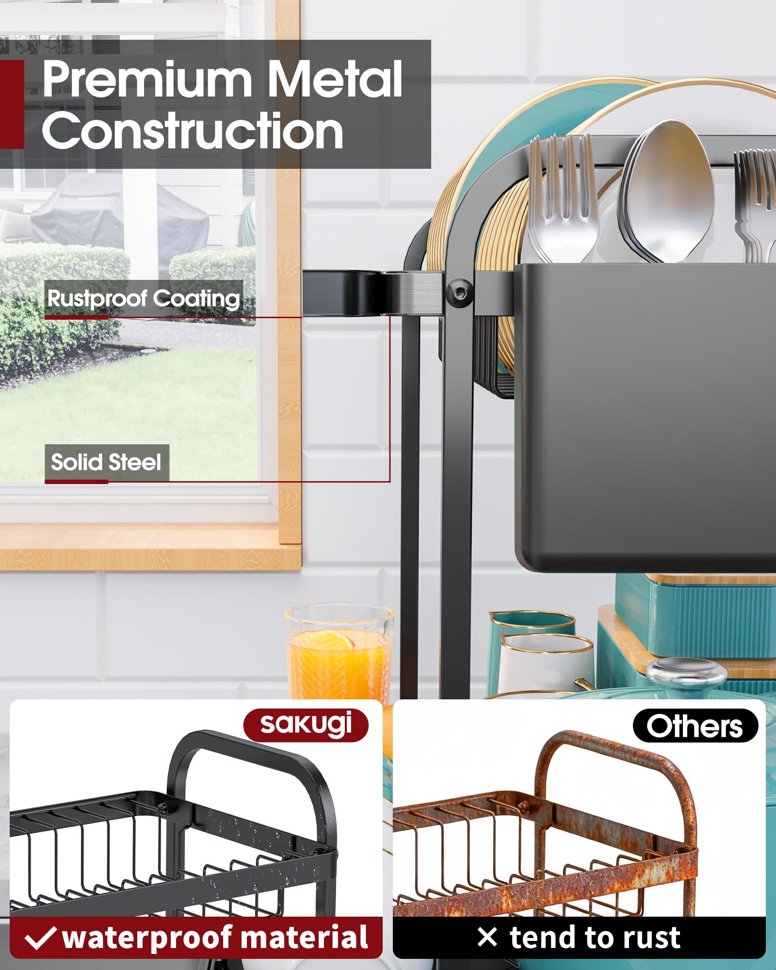 Sakugi rack with waterproof coating cleans easily after washing