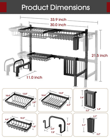 Sakugi cutting board holder keeps boards within reach while drying.