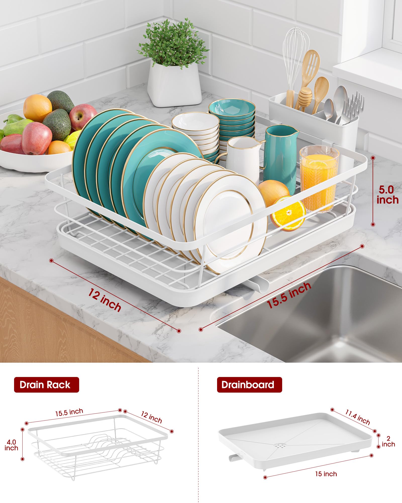 Sakugi rack featuring anti-slip legs and drainboard for stable placement and quick water drainage.