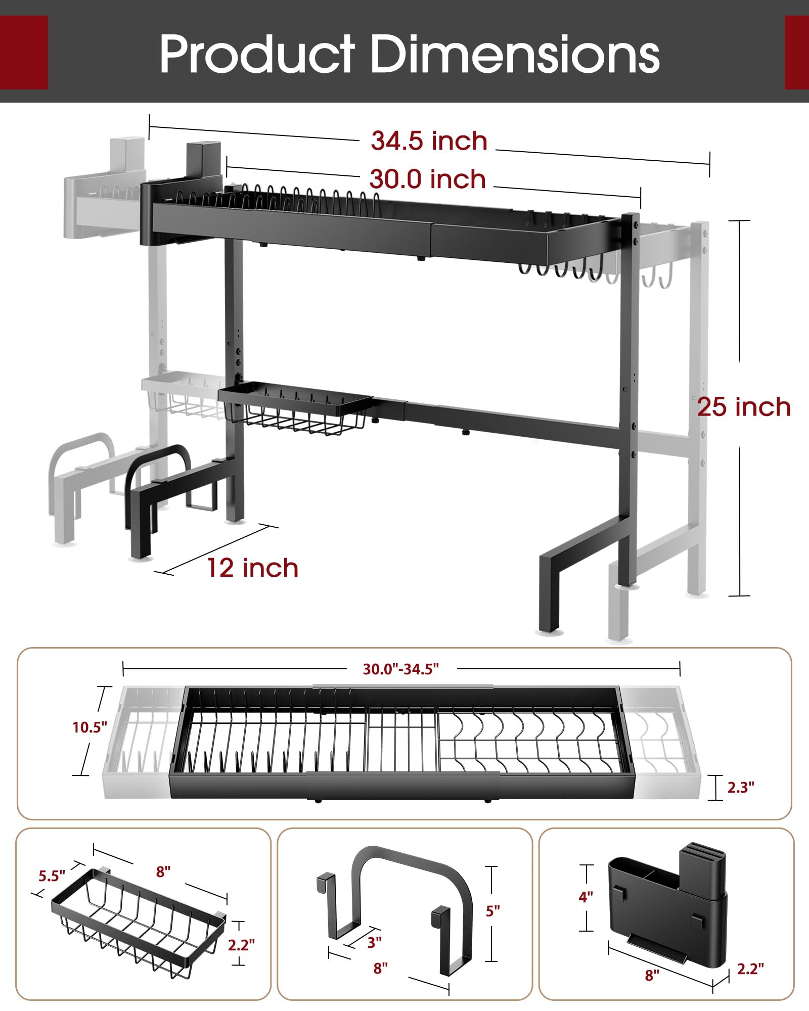 Sakugi space-saving countertop solution keeps surfaces clear.