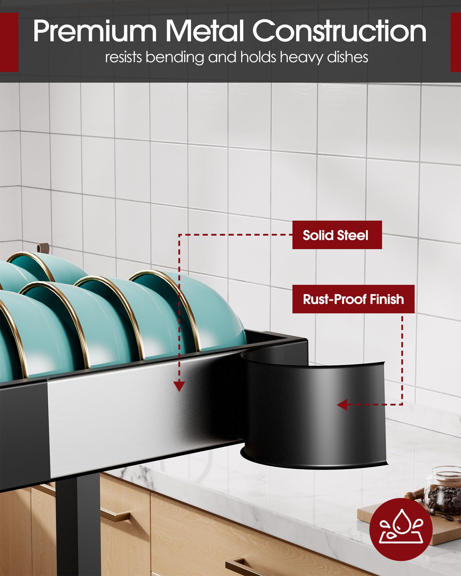 Sakugi rustproof stainless steel design resists moisture in busy kitchens.