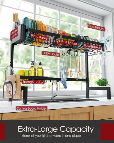 Sakugi rack side compartments for utensils and small tools