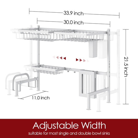 Sakugi 304 stainless steel drainer resists rust while draining directly into the sink.