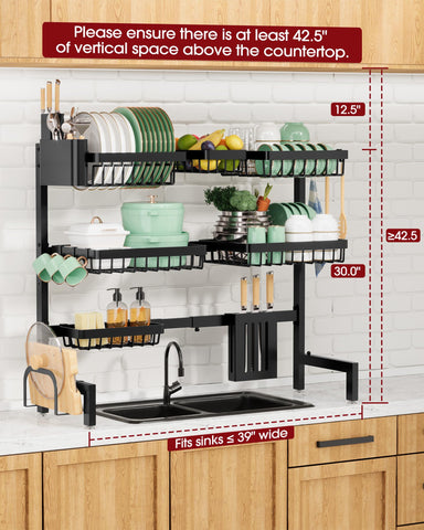 Sakugi drainage system directs water into the sink to keep counters dry.