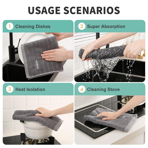 SALAS lattice terry cotton towels provide soft feel and strong cleaning power.