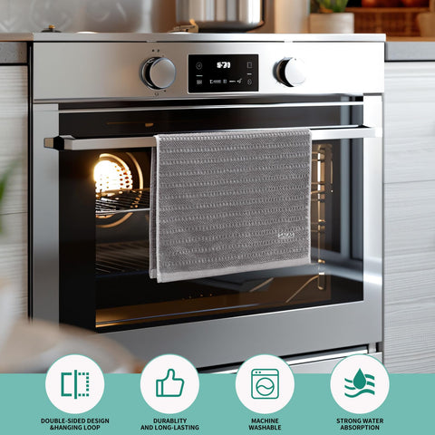 SALAS four-pack towels offer economical, bulk kitchen coverage.