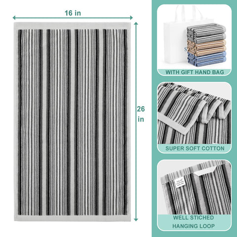 SALAS striped terry towels in multi-color add vibrant kitchen flair.