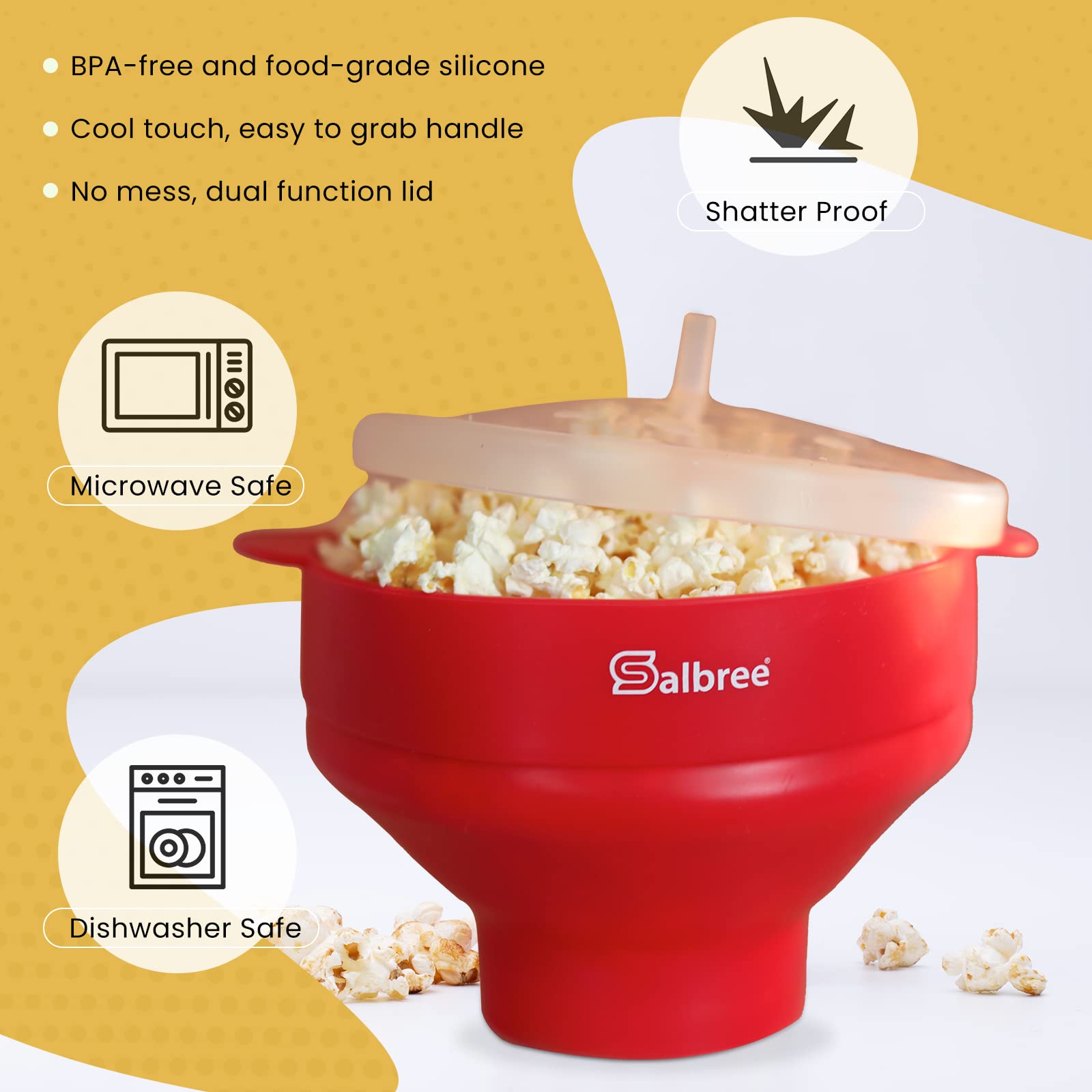 Salbree compact design saves space in small kitchens and dorms.