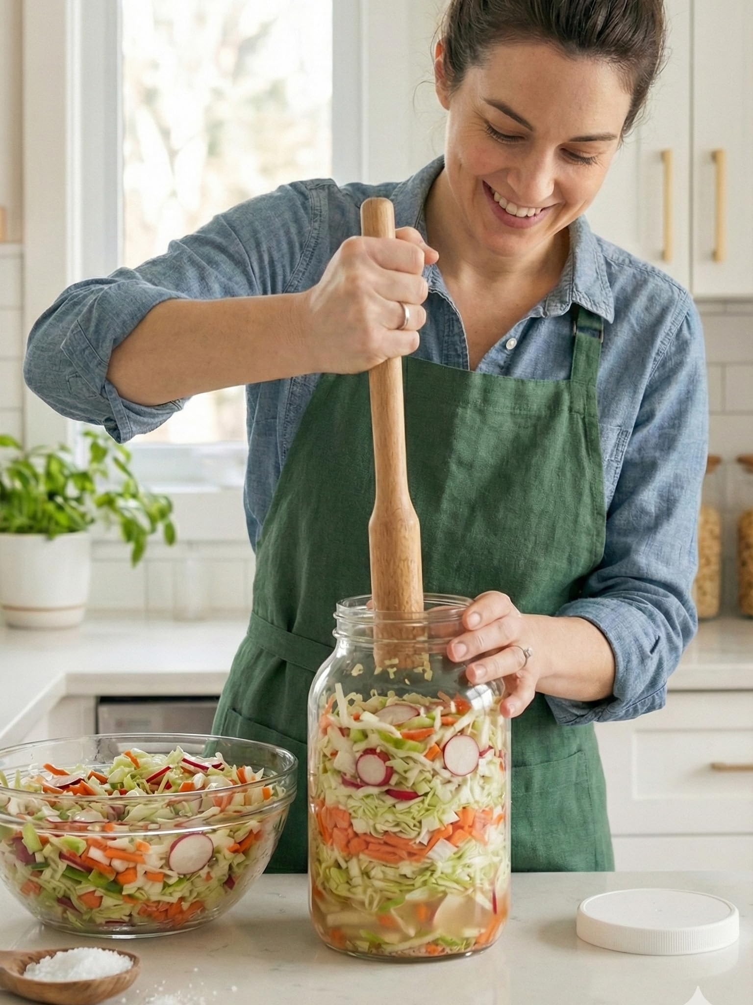 Sally's Organics BPA-free cap closeup, safe sealing for contents.