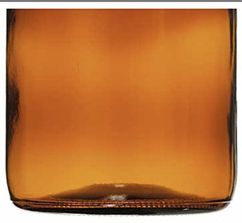 Sally's Organics quart-sized brown glass growler ideal for beer storage.