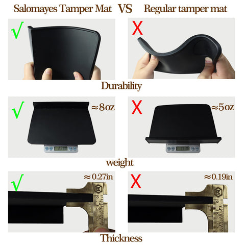 Salomayes Espresso Tamping Mat made of food-grade silicone, odorless and safe