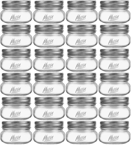 Saluioa Mason Jar 4oz with lid – airtight storage for spices, coffee, or herbs.