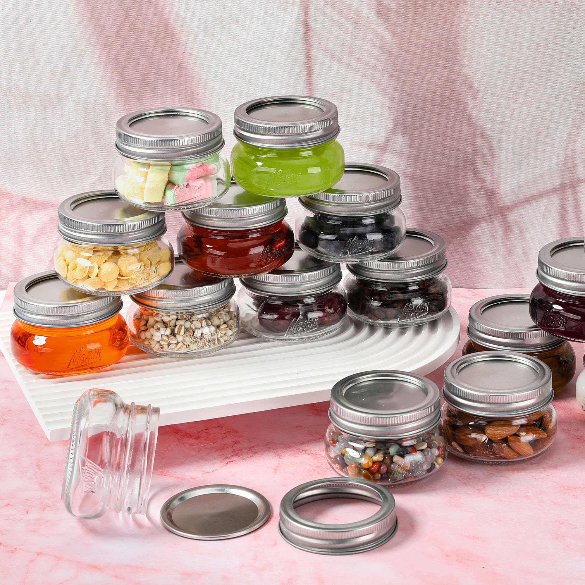 Saluioa Mason Jar 4oz 24-pack – premium presentation for gifts and crafts.