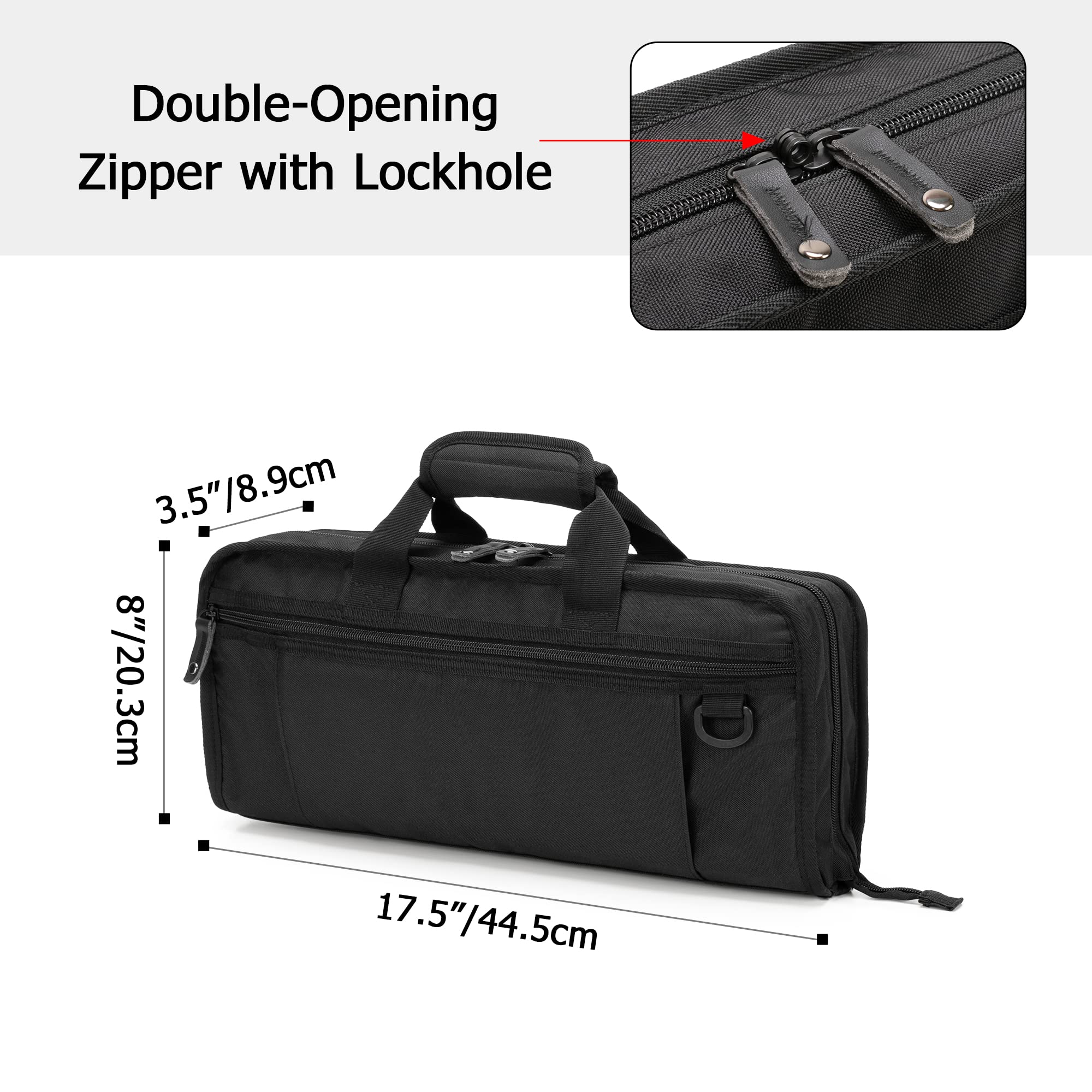 samdew knife bag business card window helps identify your kit at a glance.