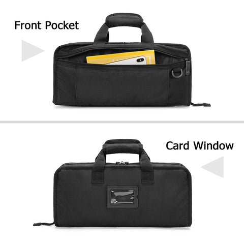 samdew knife bag double-zipper design offers easy access and security.