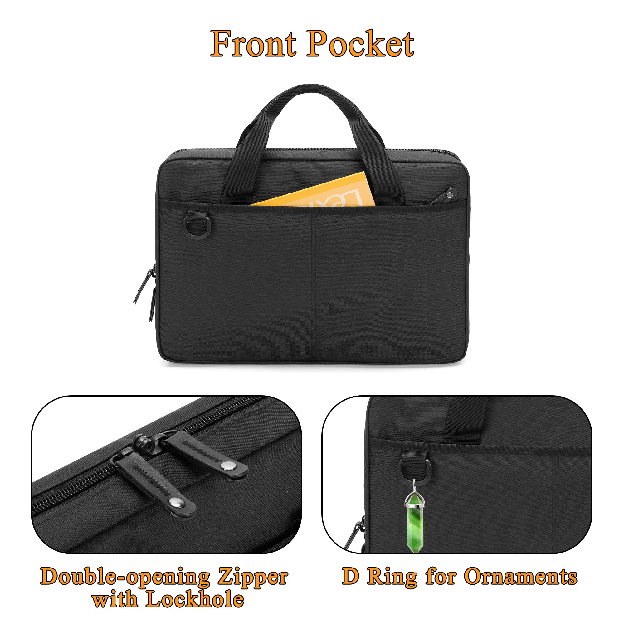 samdew D-ring provides space for keys or business cards on the bag.