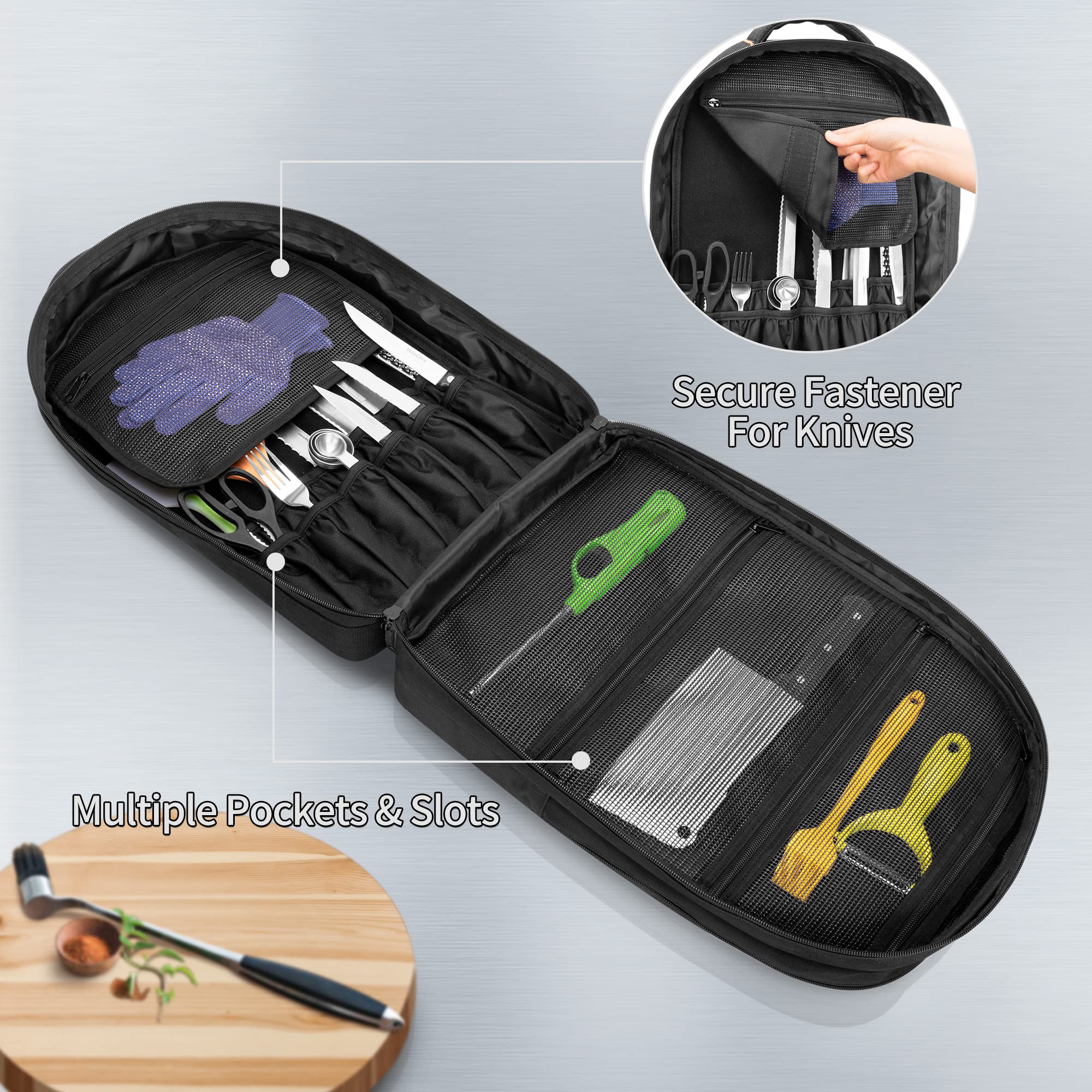 Samdew knife pockets area with scratch-resistant design