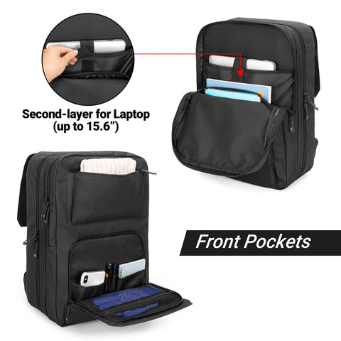 samdew Large Chef Backpack features buckles and leather strap details for style