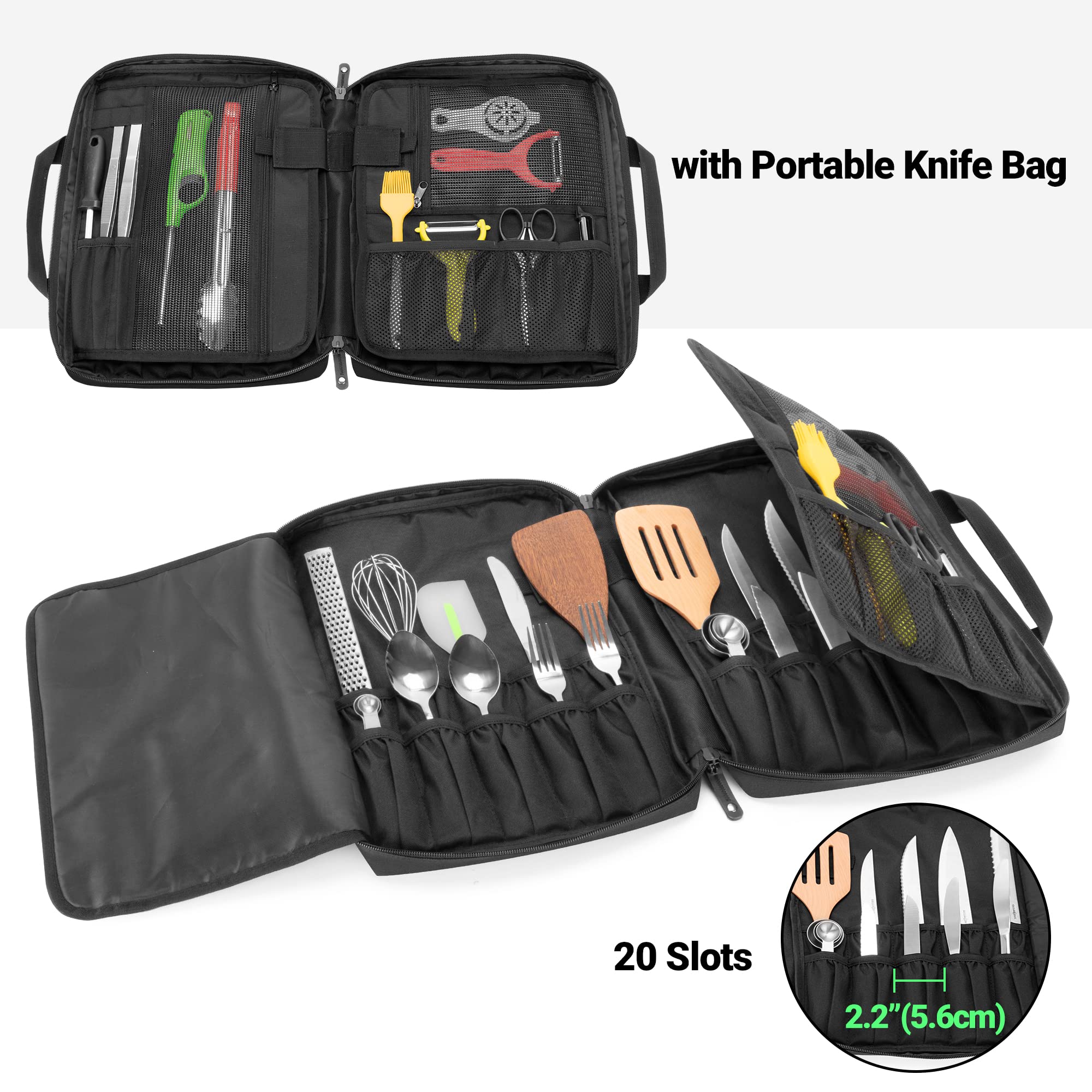 samdew Large Chef Backpack with laptop or cutting board layer for versatile storage