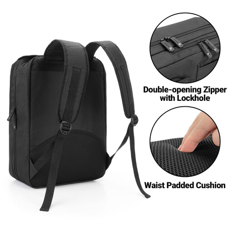 samdew Large Chef Backpack lock hole supports optional security with a lock