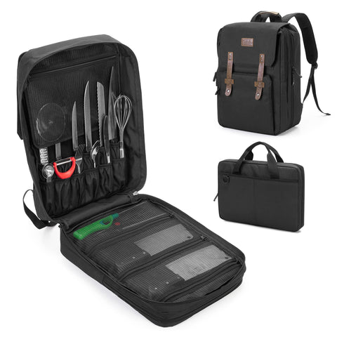 samdew Large Chef Backpack with organized knife compartment for quick access
