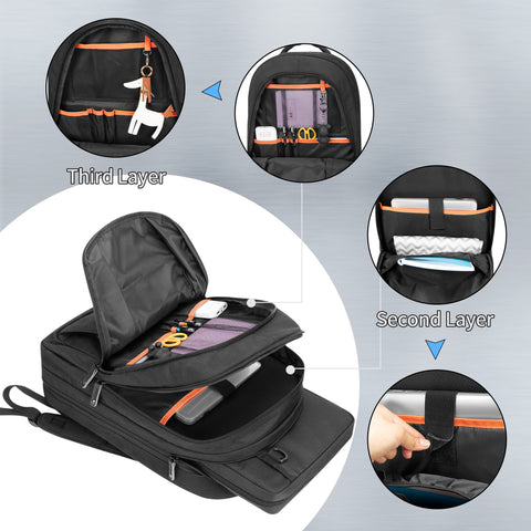 Samdew second layer fits a 15.6 inch laptop and chopping board