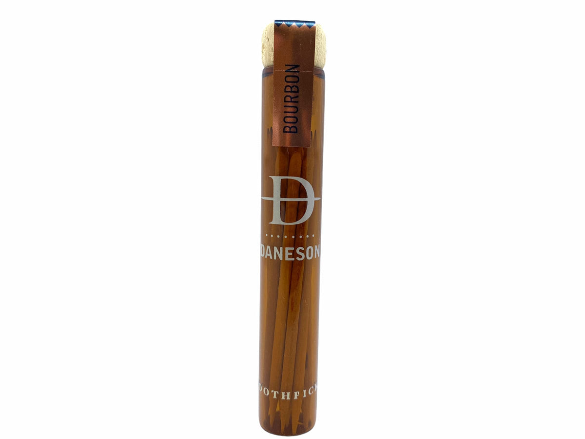 Sameriver Daneson bourbon toothpicks bottle display highlighting barrel-aged aroma.