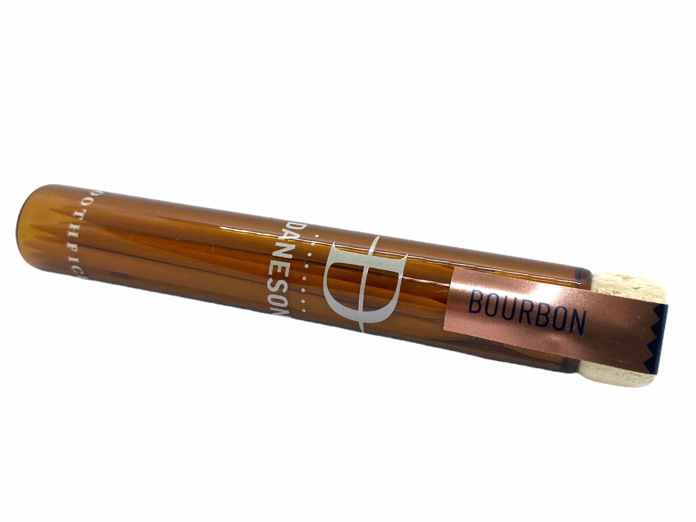 Sameriver Daneson bourbon toothpicks in a bar setup for tasting notes.