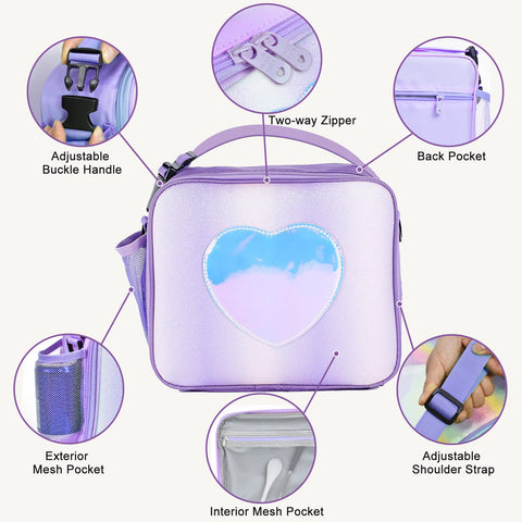 Samhe lunch bag interior with insulated lining preserves freshness.
