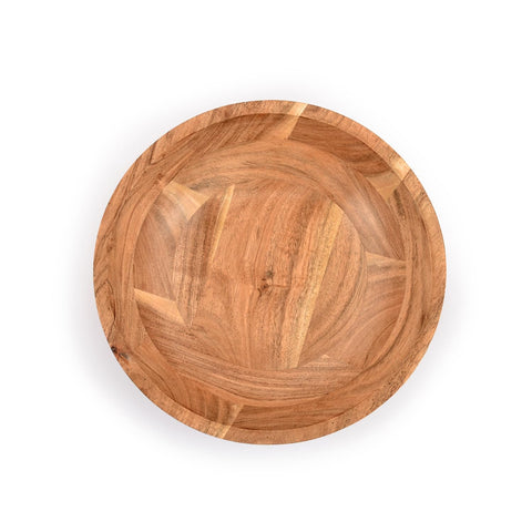 Samhita Acacia bowl closeup highlights wood grain and craftsmanship