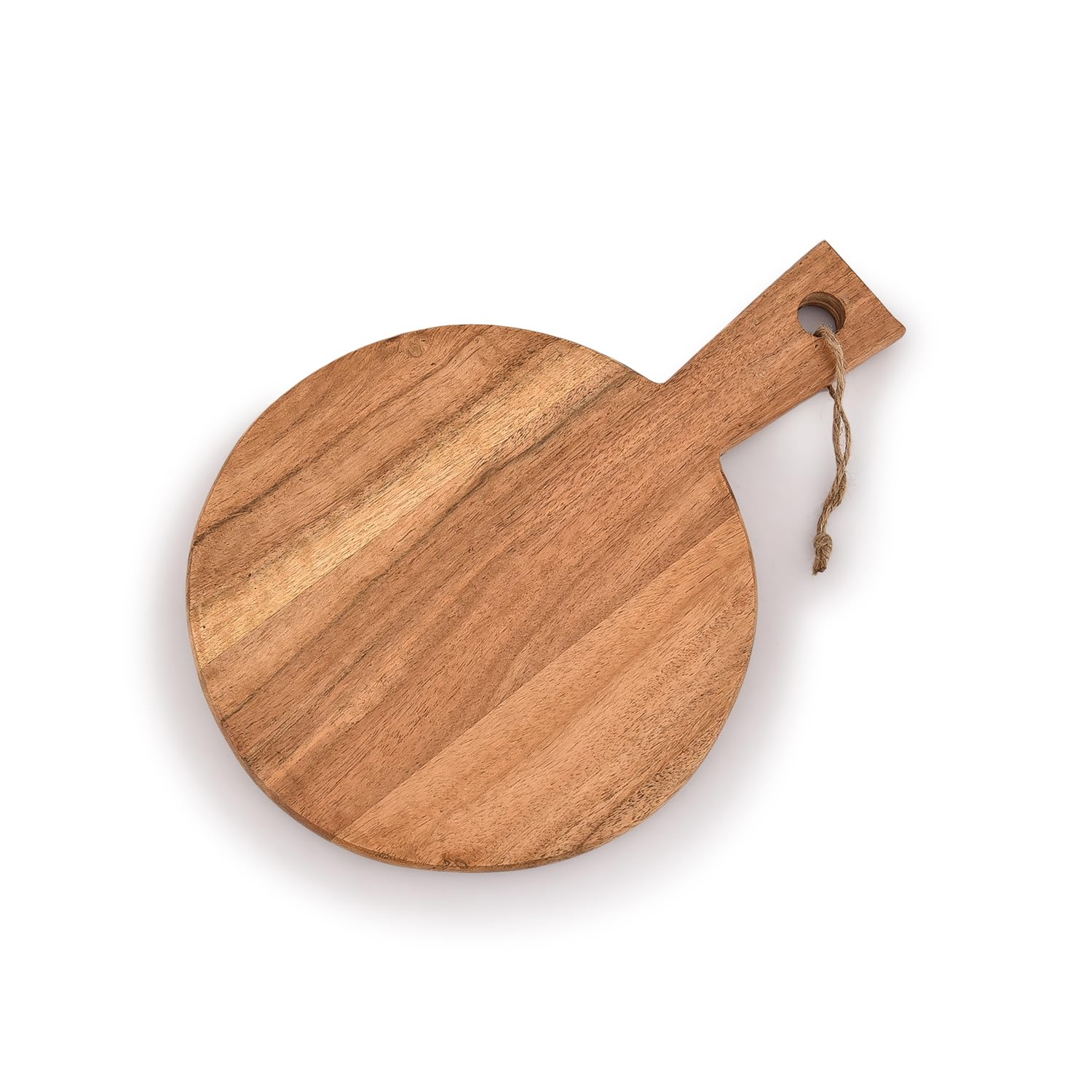 Samhita acacia wood serving board with natural grain for stylish presentation.