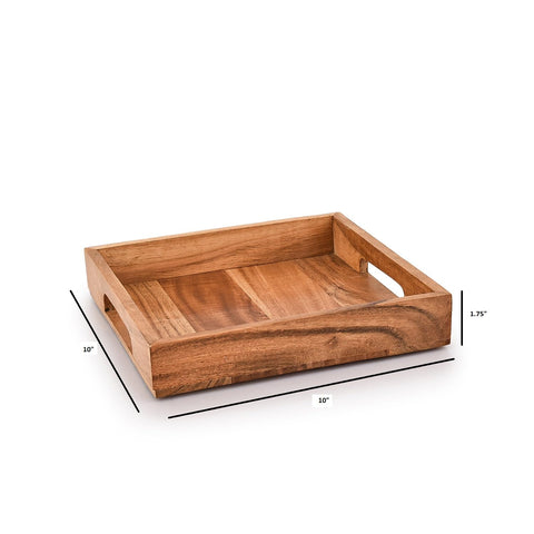 Samhita 10x10 inch tray for compact servings.