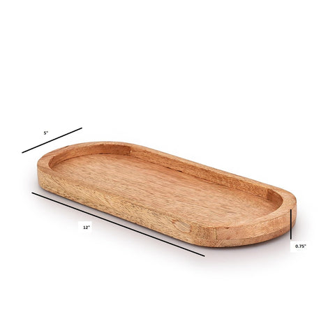 Samhita mango wood tray ideal for holiday snacks and gatherings.