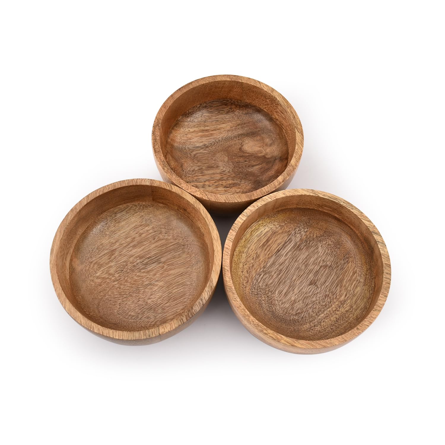 Samhita mango wood round bowl used for snacks and charcuterie.