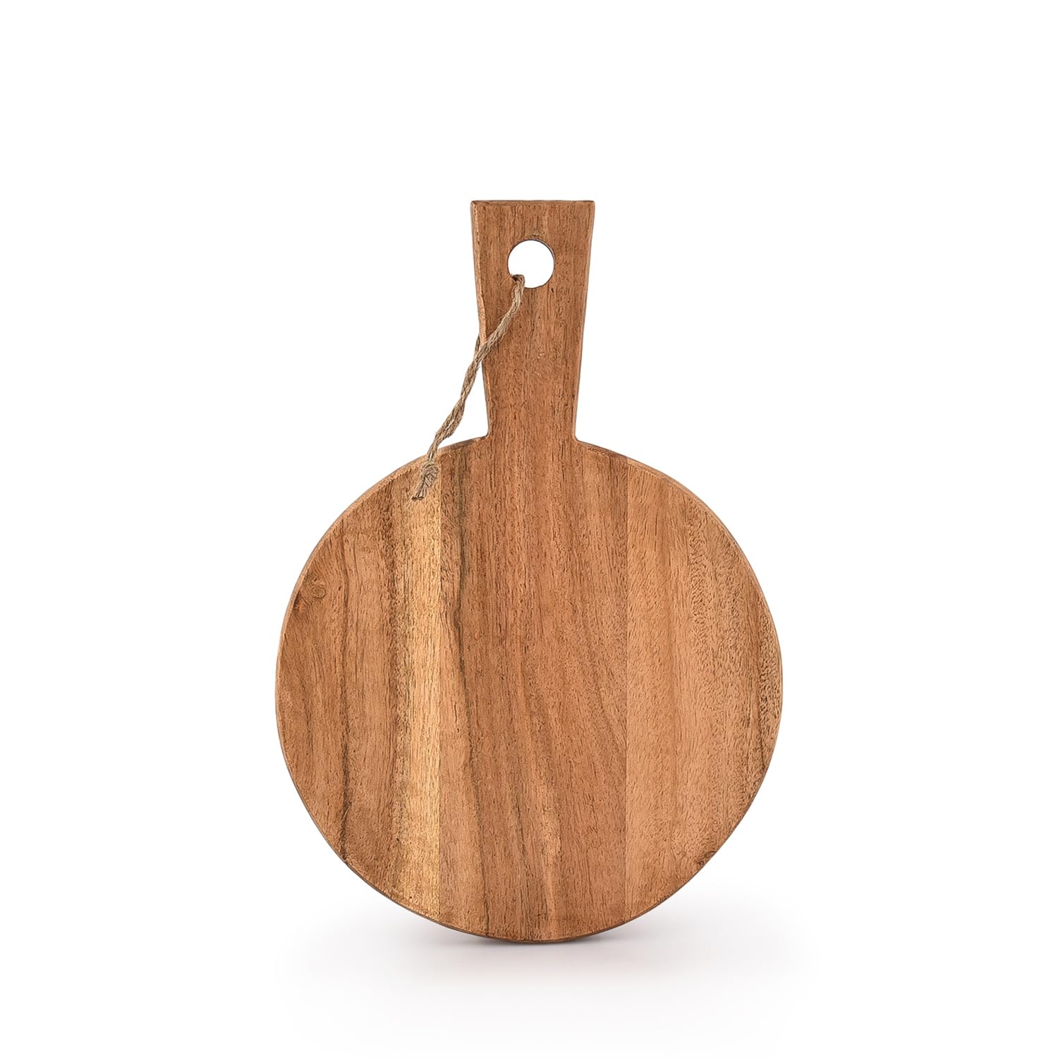 Samhita circle charcuterie board 13x9 ready for cheese, fruit, and appetizers.