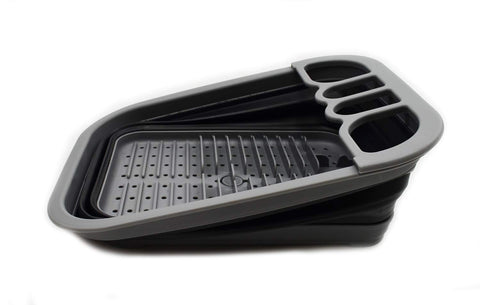 Sammart dish drying rack grey black color compact and portable