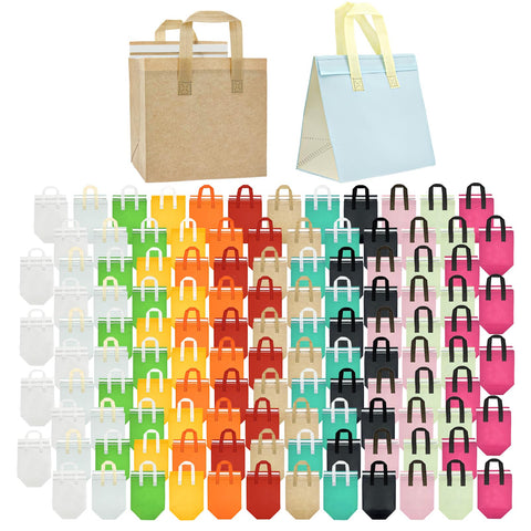 SAMORADREA 120-pcs insulated bags pack for bulk delivery use keeps meals hot or cold.