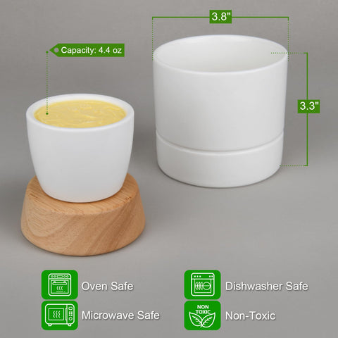 Samseel porcelain butter keeper on countertop enhances daily breakfast.