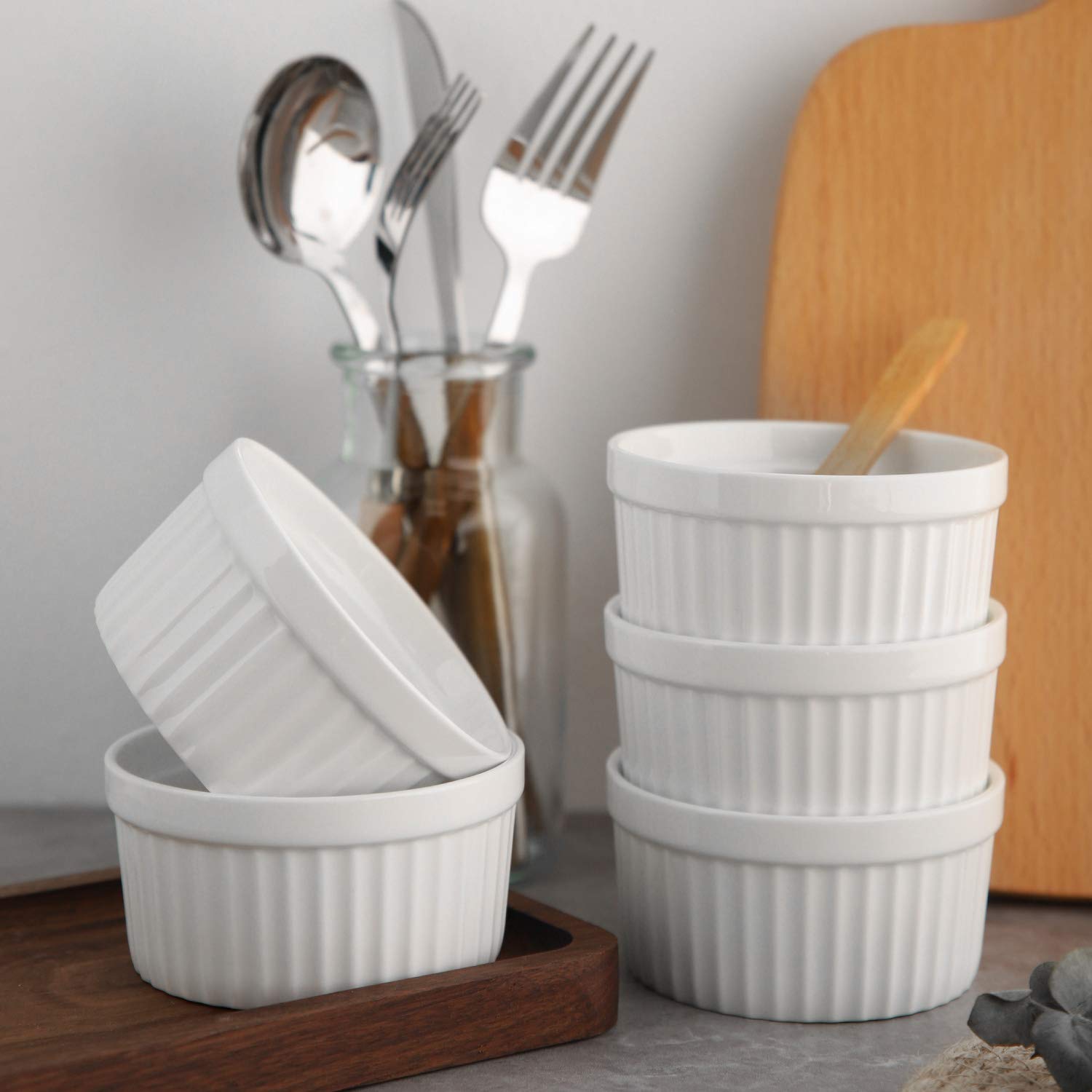 Samsle ramekins are dishwasher-safe for quick cleanup after meals.