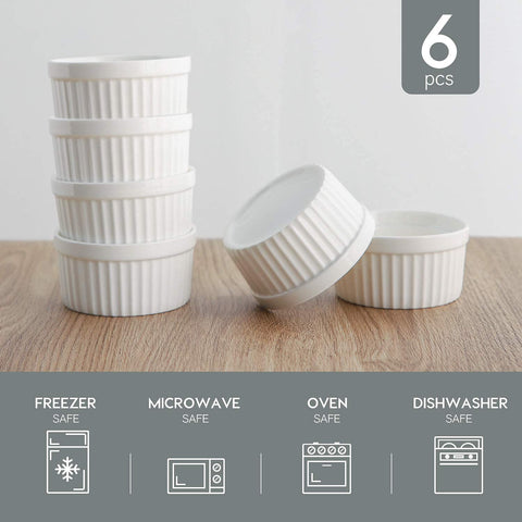 Samsle ramekins stacked neatly, space-saving storage in use.